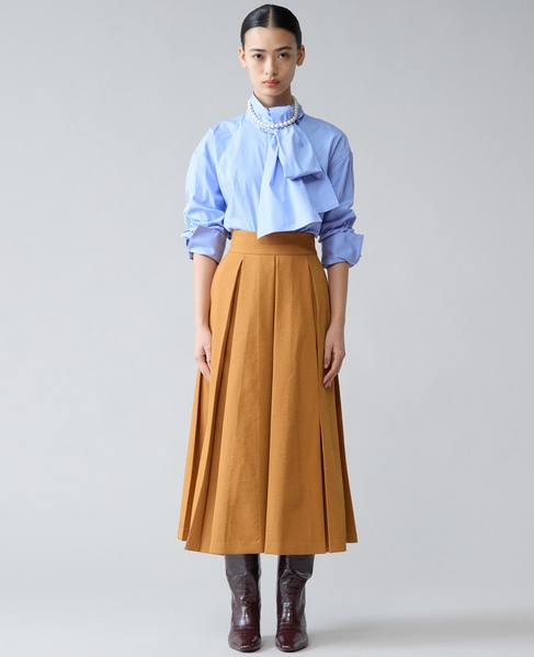 カルゼタックフレアスカート 詳細画像 オレンジキャメル 2