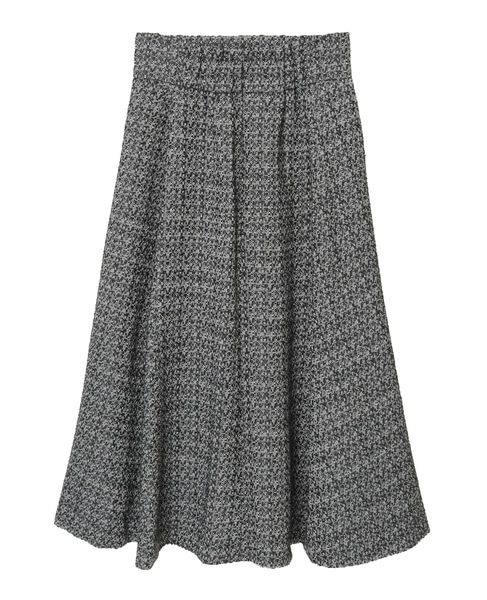 セミフレアスカート 詳細画像 オフホワイト×ブラック 8