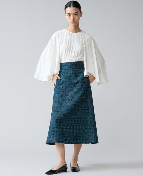 セミフレアスカート 詳細画像 ターコイズ 2