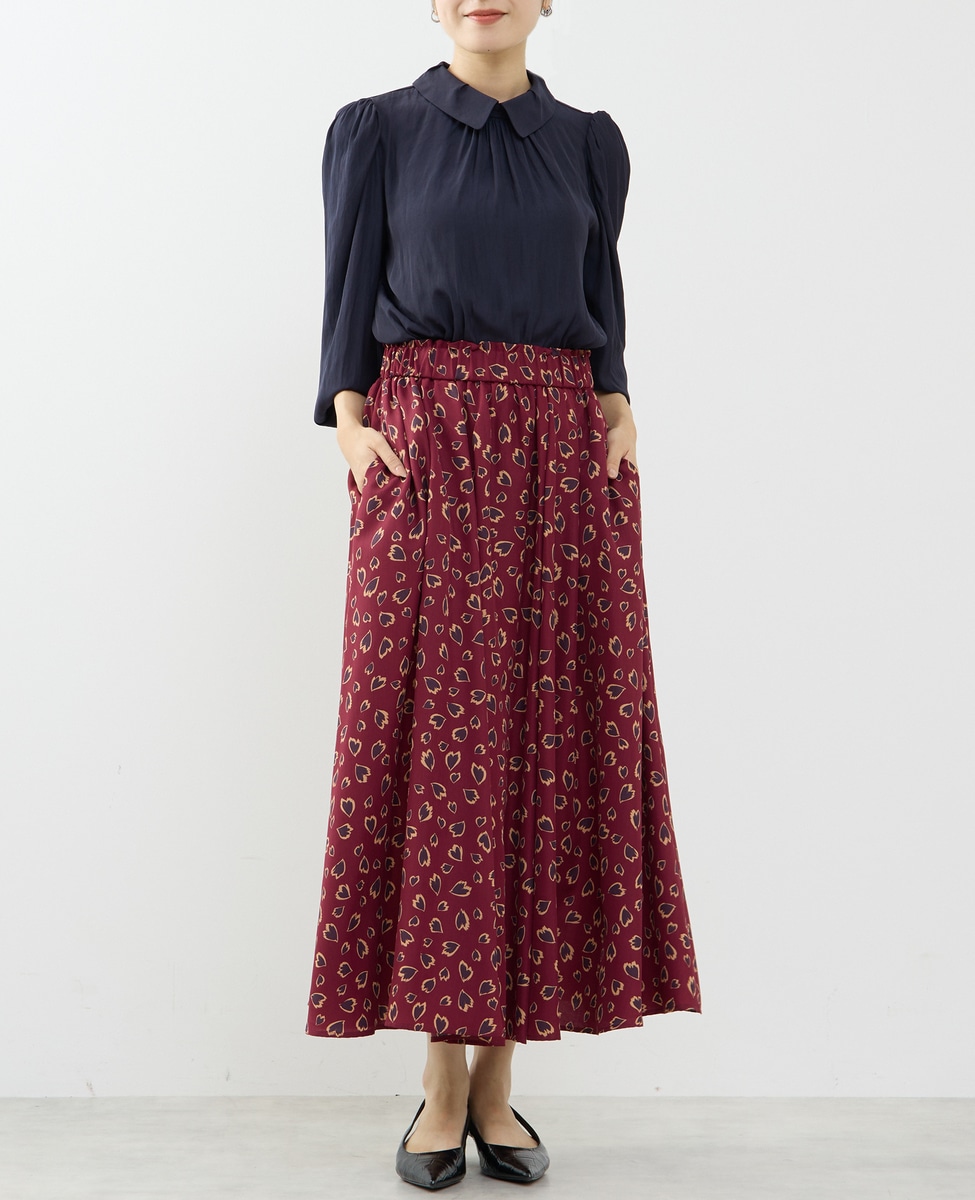 レオパードプリントギャザーフレアスカート｜TIARA（ティアラ