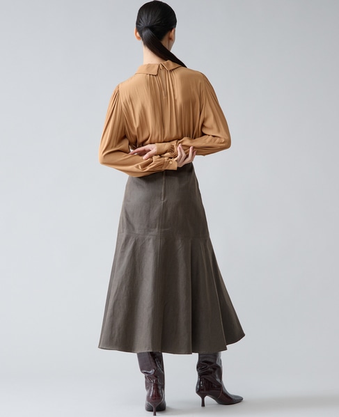 トランペットスカート 詳細画像 ダークブラウン 11