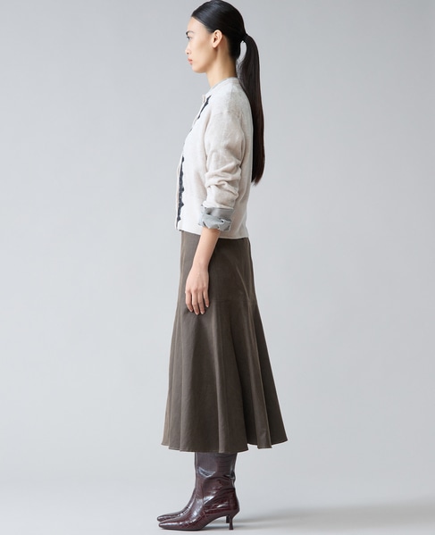 トランペットスカート 詳細画像 ダークブラウン 5