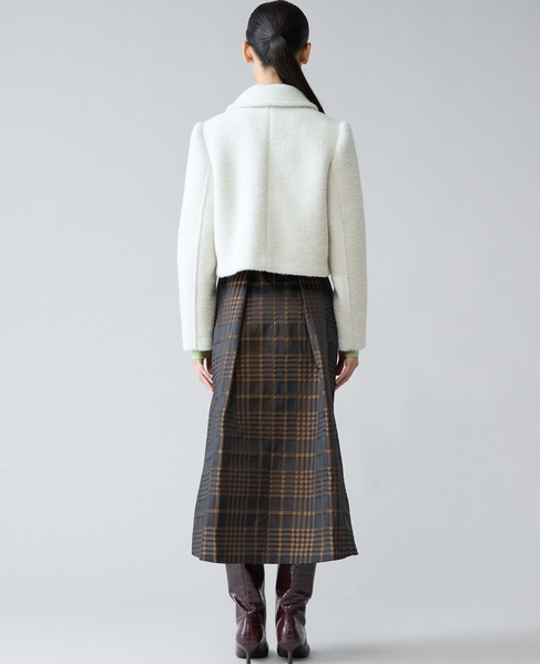 メモリータフタチェックスカート 詳細画像 ブラウン 11