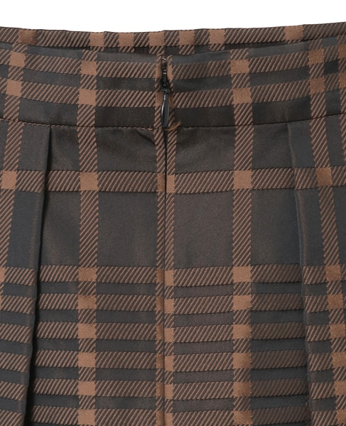 メモリータフタチェックスカート 詳細画像 ブラウン 20