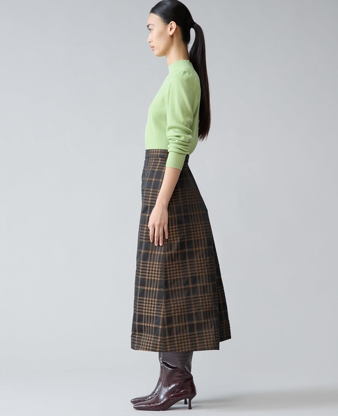 メモリータフタチェックスカート 詳細画像 ブラウン 5