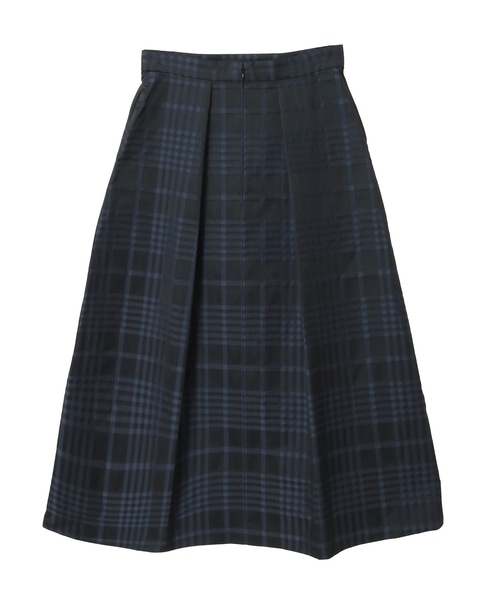 メモリータフタチェックスカート 詳細画像 ネイビー 2