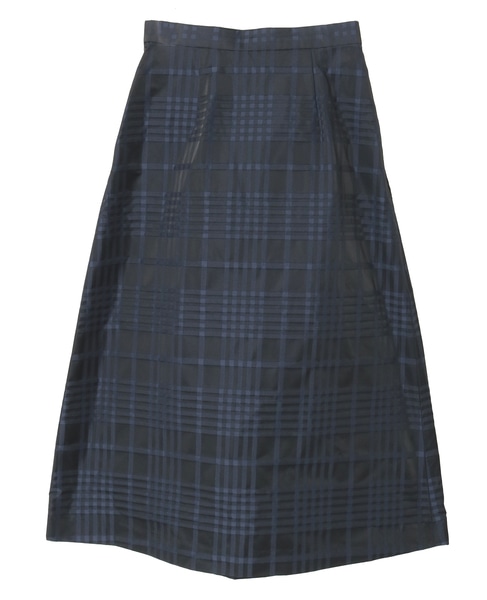 メモリータフタチェックスカート 詳細画像 ネイビー 8