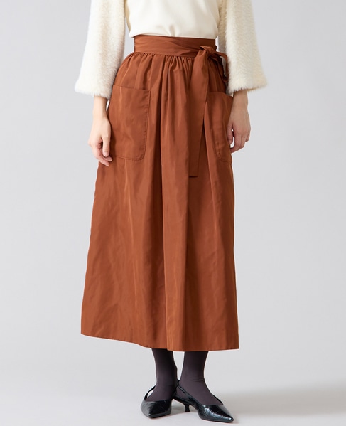 ギャザータイトスカート 詳細画像 ブラウン 1