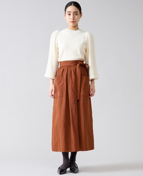 ギャザータイトスカート 詳細画像 ブラウン 3