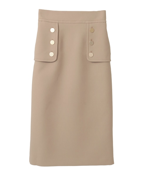 ヨークボタンスカート 詳細画像 ベージュ 1