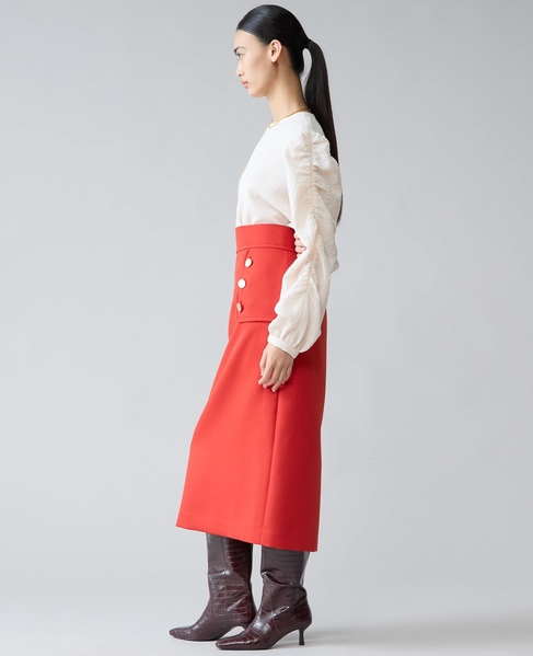 ヨークボタンスカート 詳細画像 レッド 5
