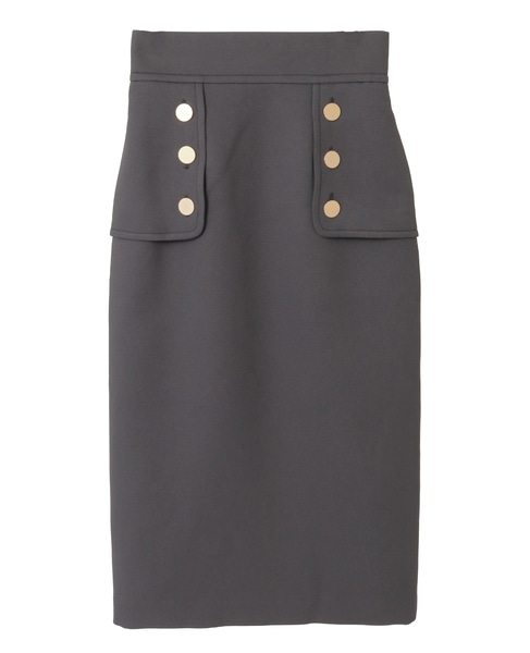 ヨークボタンスカート 詳細画像 チャコールグレー 8