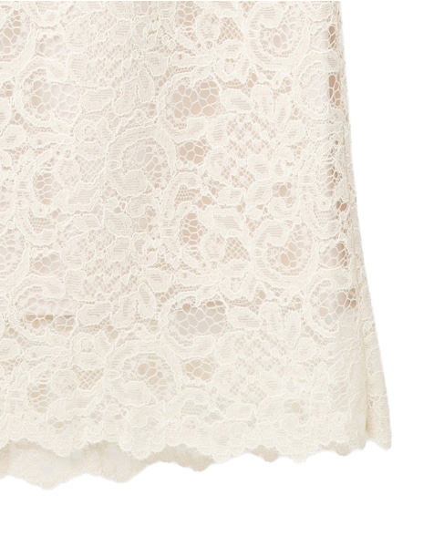 Iラインレースタイトスカート 詳細画像 アイボリー 10