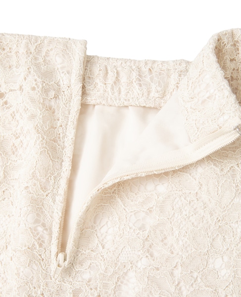 Iラインレースタイトスカート 詳細画像 アイボリー 12