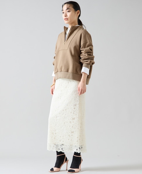 Iラインレースタイトスカート 詳細画像 アイボリー 3