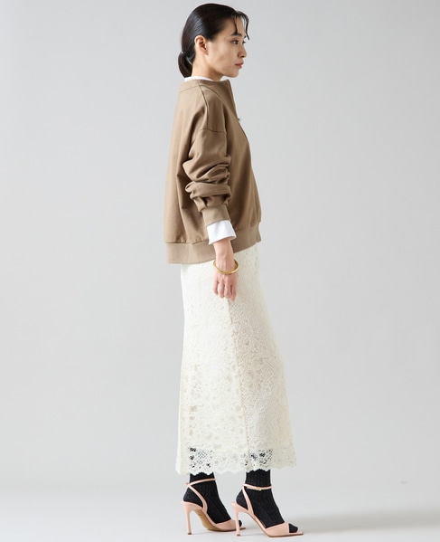 Iラインレースタイトスカート 詳細画像 アイボリー 6