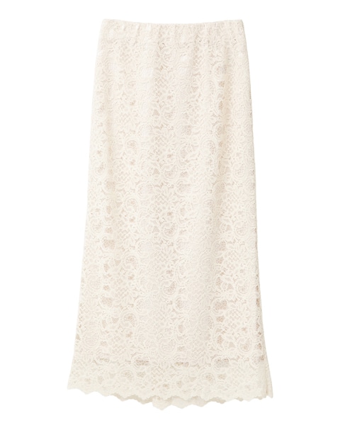 Iラインレースタイトスカート 詳細画像 アイボリー 7