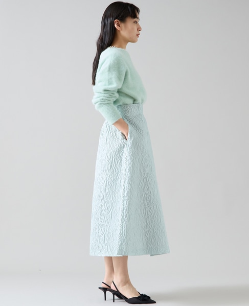 ジャガードタックフレアスカート 詳細画像 ミント 4