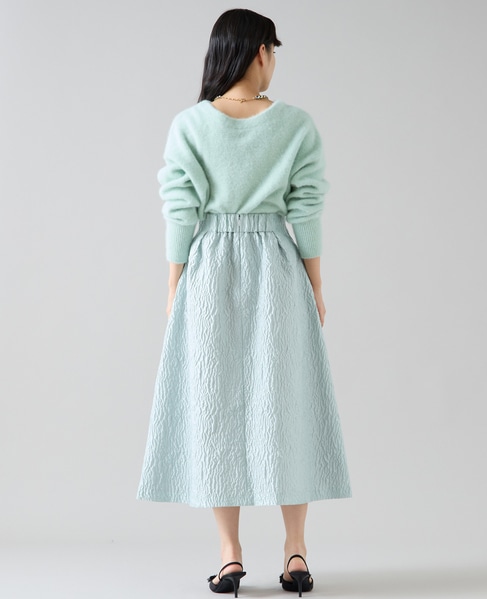 ジャガードタックフレアスカート 詳細画像 ミント 5