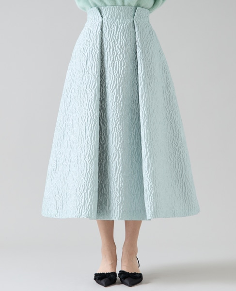 ジャガードタックフレアスカート 詳細画像 ミント 8