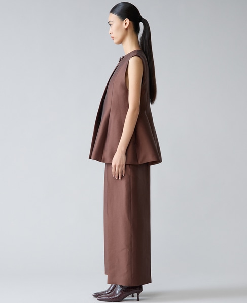 ペプラムジレ 詳細画像 ブラウン 8