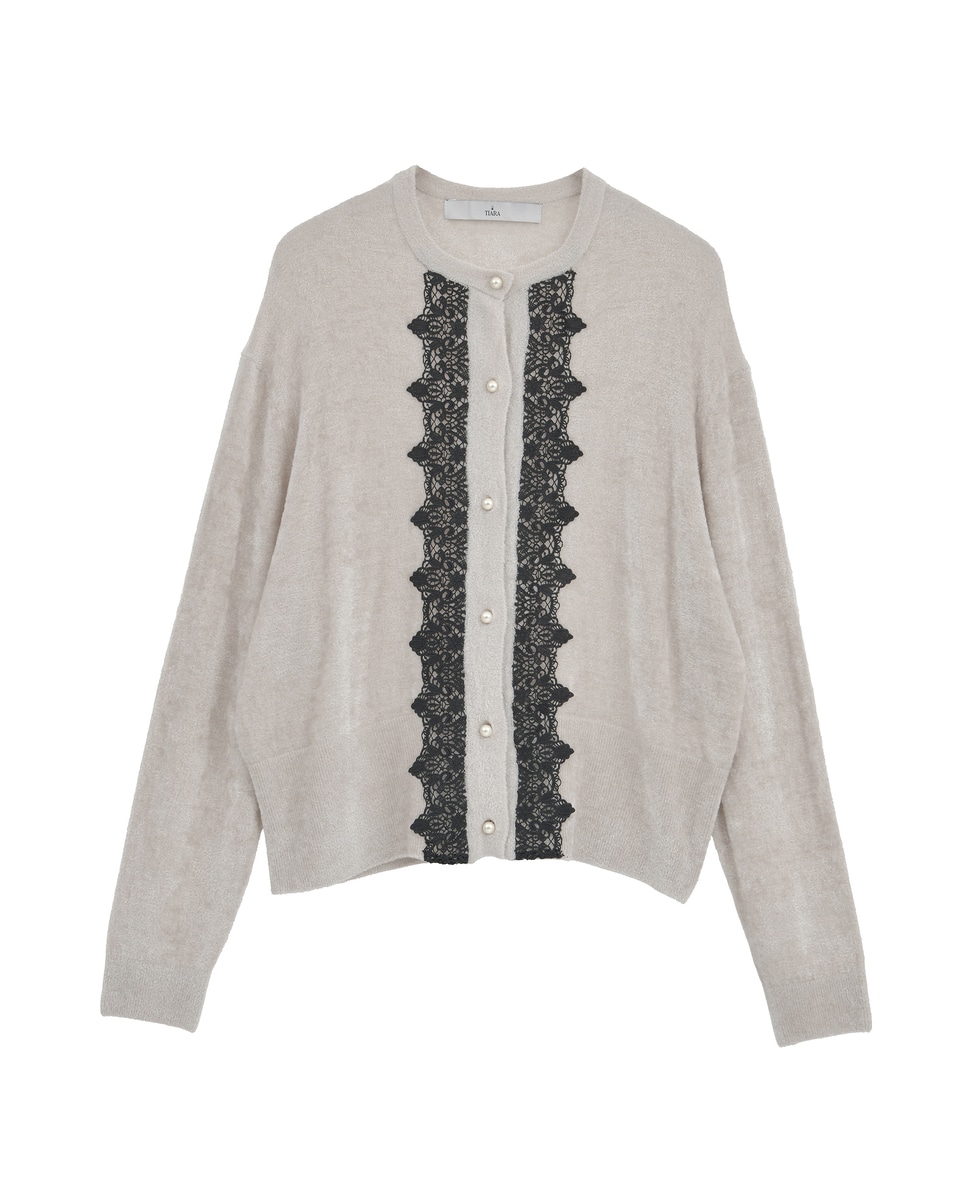 サエラレースカーディガン 涼しい 透かし編み ボーラレース[品番：AIKW0000684]｜ica