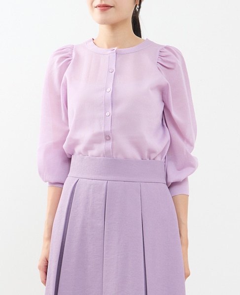 グロッシーシアーカーディガン 詳細画像 ラベンダー 1
