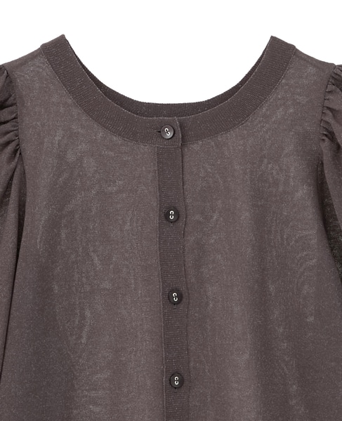 グロッシーシアーカーディガン 詳細画像 ブラウン 9