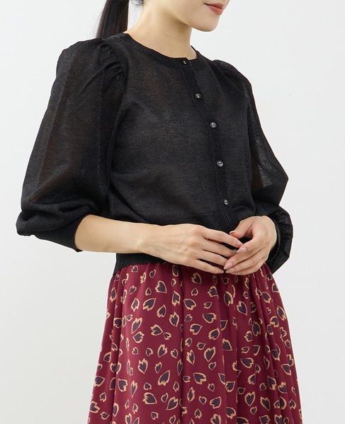 グロッシーシアーカーディガン 詳細画像 ブラック 1