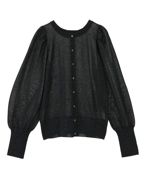 グロッシーシアーカーディガン 詳細画像 ブラック 5