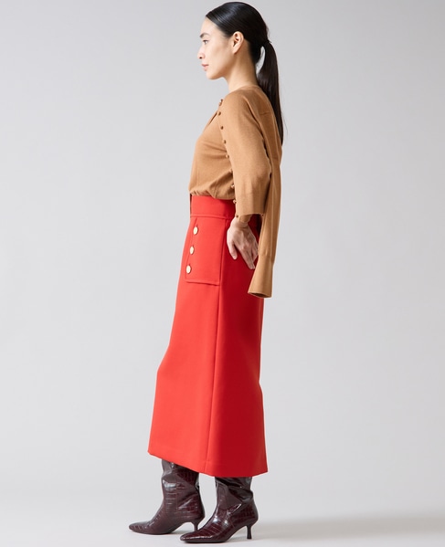 クルミ釦クルーネックカーディガン 詳細画像 キャメル 5