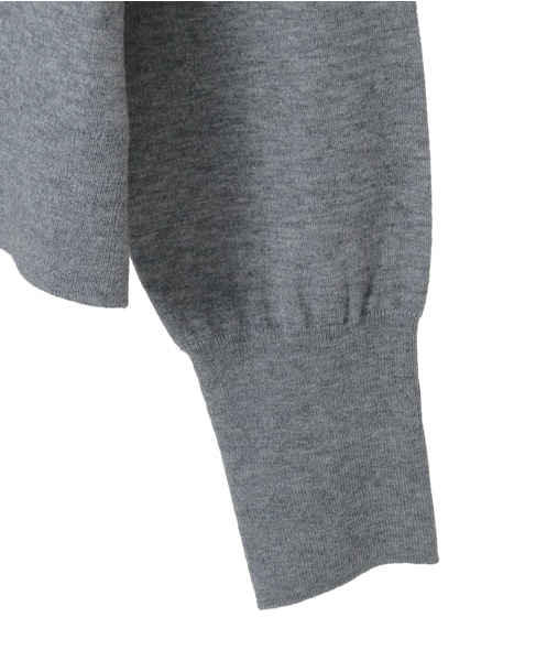 クルミ釦クルーネックカーディガン 詳細画像 チャコールグレー 4