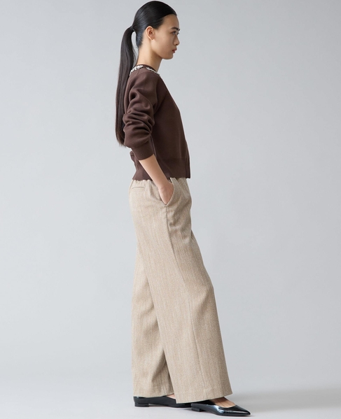 ビジューネックカーディガン 詳細画像 ブラウン 8