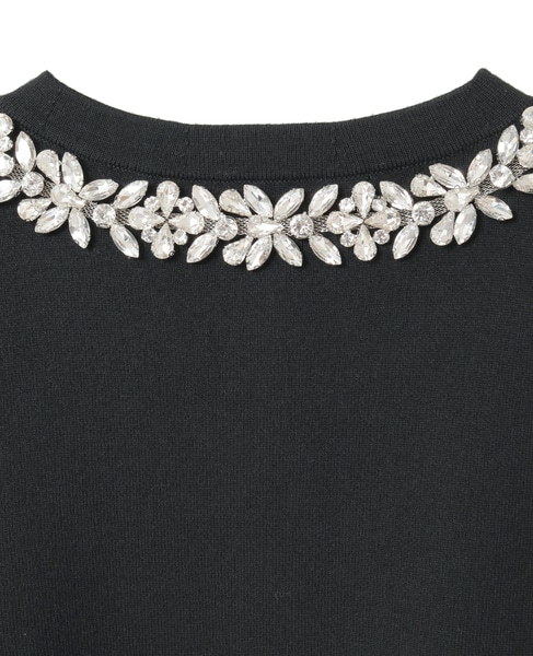 ビジューネックカーディガン 詳細画像 ブラック 7