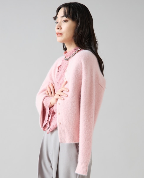 FOXアルパカパールカーディガン 詳細画像 ピンク 2