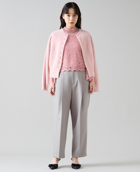 FOXアルパカパールカーディガン 詳細画像 ピンク 4