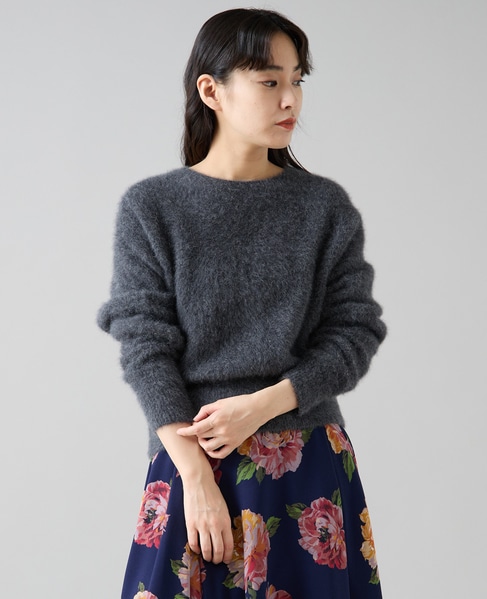 FOXアルパカパールカーディガン 詳細画像 チャコールグレー 3