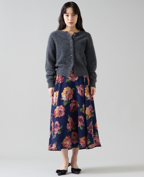 FOXアルパカパールカーディガン 詳細画像 チャコールグレー 6