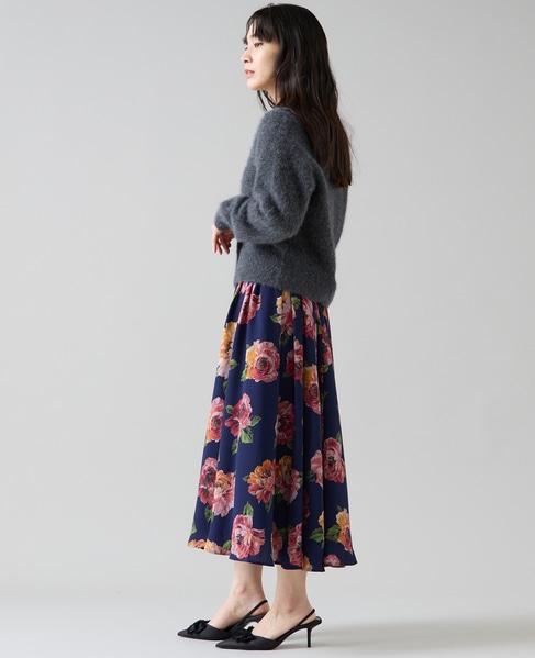 FOXアルパカパールカーディガン 詳細画像 チャコールグレー 7