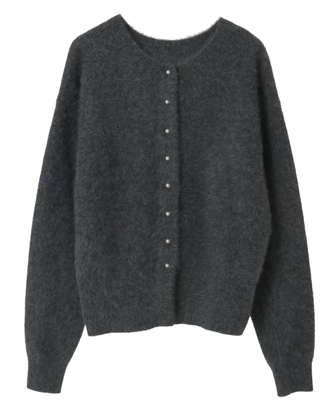 FOXアルパカパールカーディガン 詳細画像 チャコールグレー 9