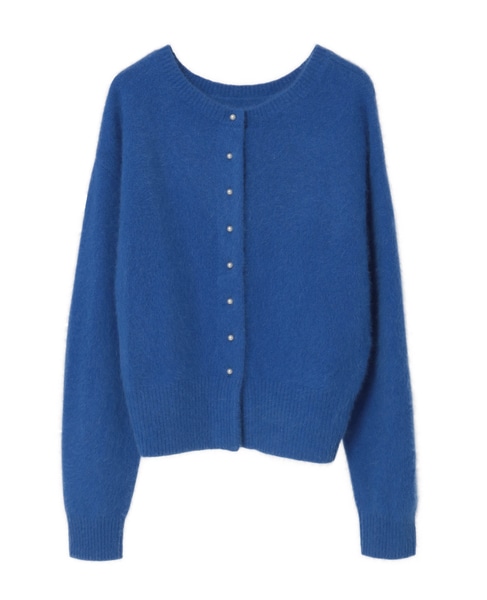 FOXアルパカパールカーディガン 詳細画像 ブルー 3