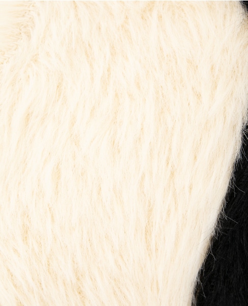 フェザーバイカラーニットジャケット 詳細画像 アイボリー 8