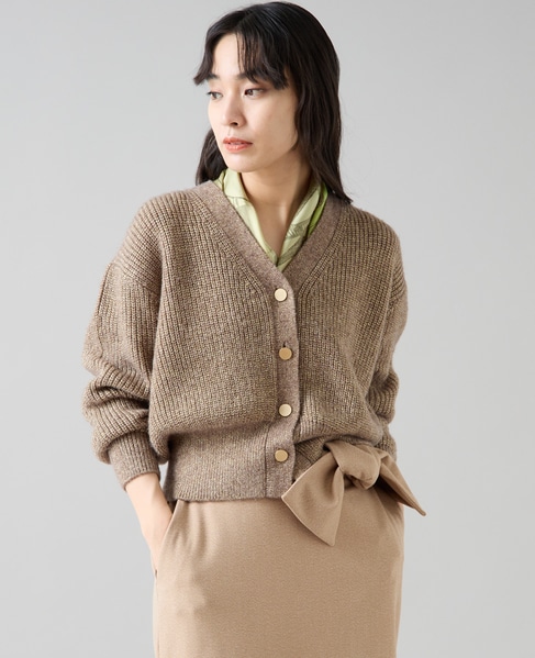 ラメウールカーディガン 詳細画像 モカ 2