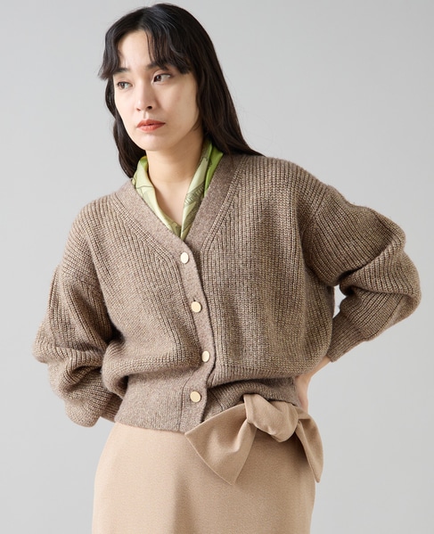 ラメウールカーディガン 詳細画像 モカ 3