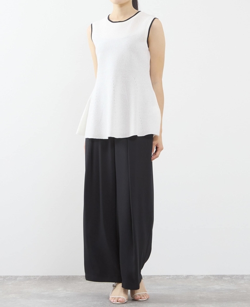 ペプラムスリーブレスニット 詳細画像 ホワイト 3