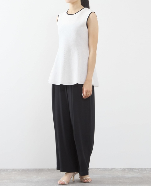 ペプラムスリーブレスニット 詳細画像 ホワイト 4