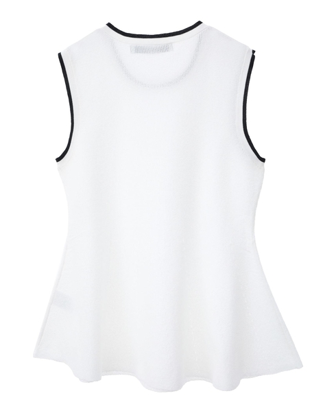 ペプラムスリーブレスニット 詳細画像 ホワイト 6