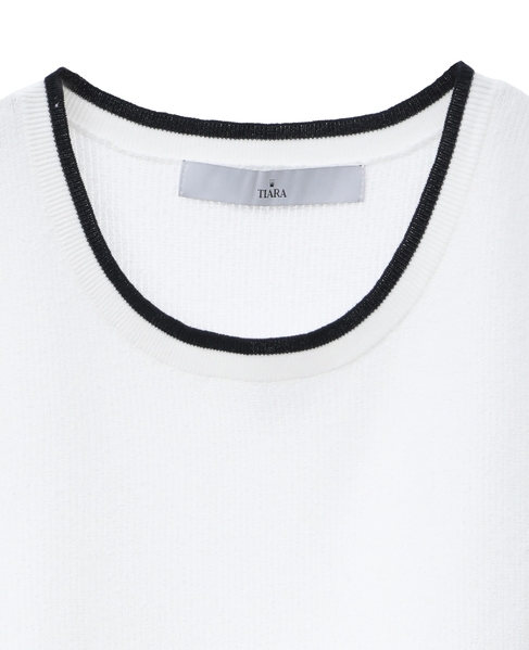 ペプラムスリーブレスニット 詳細画像 ホワイト 7