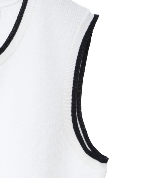 ペプラムスリーブレスニット 詳細画像 ホワイト 8