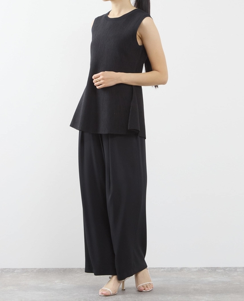 ペプラムスリーブレスニット 詳細画像 ブラック 3